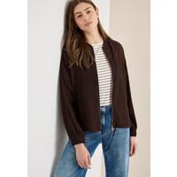 CECIL Langarmbluse Blouson mit Seersucker Struktur