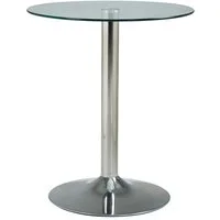 CLP Beistelltisch Glastisch (1er), Durchmesser 60 cm, mit Metallgestell