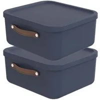ROTHO Aufbewahrungsbox 2er-Set Kiste mit Deckel Maloja 20l (Aufbewahrungsset, 2er-Set)