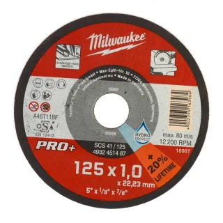 Milwaukee - Display Metalltrennscheibe 125x1 mm PRO+ - 200 Stück - 4932451488