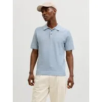 Jack & Jones Polokragenpullover JPRBLURILEY KNIT POLO SS SN Baumwolle, regular fit