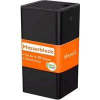Lifewit Messerblock Messerhalter, mit Schlitz für Küche Scheren und Messerschärfer.