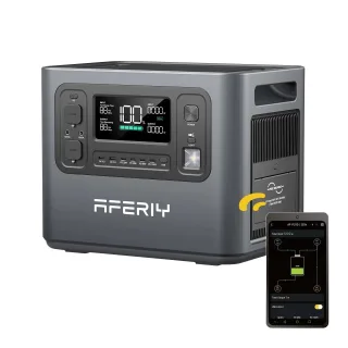 [EU Direct] Aferiy P210 2400W 2048Wh LiFePO4 Battery Portable Power Station Support APP UPS Pure Sine Wave, 13 Output Po
