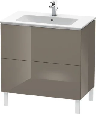 Duravit L-Cube Waschtischunterbau bodenstehend Flanell Grau Hochglanz 820x481x704 mm - LC662608989 LC662608989