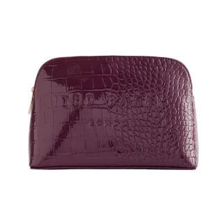 Ted Baker Crocala Kosmetiktasche In Kastanienbraun Mit Krokodil-imitation