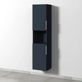 Sanipa 3way Hochschrank mit 2 Türen und 1 offenem Fach, Marine-Matt UP1161R