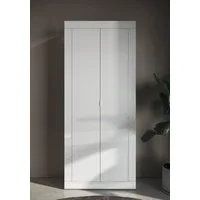 Home affaire Garderobenschrank Basic Breite 78, Höhe 187 cm, moderne Rahmenoptik, Metallgriff, Kleiderstange, 2 Einlegeböden