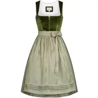 Nübler Trachtenkleid Midi Dirndl Kamila in Grün von Nübler - Rocklänge 60 cm
