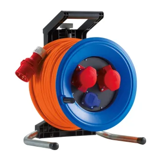 HEDI Kunststoff-Drehstromkabeltrommel Professional Plus Ø 320 mm, 16A-Ausführung, orange - K3D25162Q2T