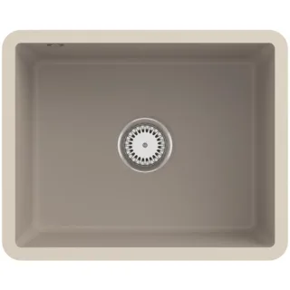 Villeroy und Boch Unterbauspüle 331001AM mit Ablaufgarnitur und Handbetätigung, Almond