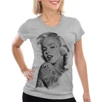 style3 T-Shirt Tattoo Marilyn inked rock punk star marylin monroe tätowiert gun