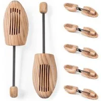 Blumtal Schuhspanner für Damen und Herren aus Echt-Holz (5-tlg., 1 Paar, 2 Paar, 5 Paar), atmungsaktiv aus echtem Kiefernholz, in verschiedene Größen