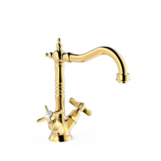 Tres 2 Griff Waschtischarmatur Mit Griff G3/8" flexible Anschlussschläuche, 24210902OR 24210902OR