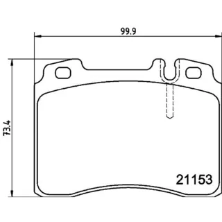 Hella Bremsbel?ge vorne Mercedes 124 E-Klasse 4,2