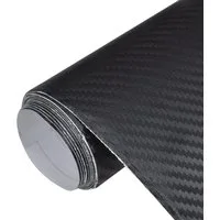 vidaXL Aufkleber Autofolie 3D Schwarz 100x150 cm, (1tlg)