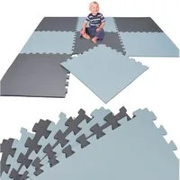LittleTom Puzzlematte für Kinder 8 Teile Spielmatte 50 x 50cm Krabbelmatte fürs Kinderzimmer, (8-tlg), EVA-Schaum Spielunterlage - Puzzle Teppich - Bodenmatte Spielteppich