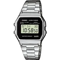 CASIO VINTAGE Chronograph A158WEA-1EF, Quarzuhr, Armbanduhr, Damenuhr, Herrenuhr, Digitaluhr,Edelstahlarmband