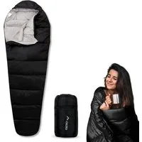 CALIYO Trekkingschlafsack Mumienschlafsack – Schlafsack Winter und Sommer, -10°C bis 10°C, Wasserabweisend und Windschutz - Ultraleicht - Outdoor Campen