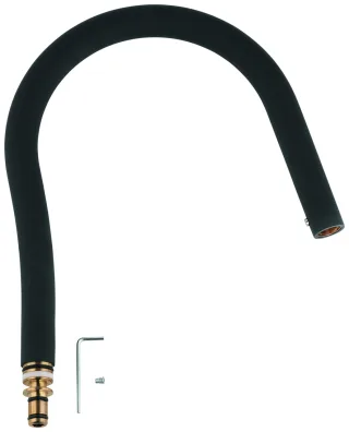 GROHE Brauseschlauch GrohFlexx 46968 aus Santopren softschwarz, 46968KK0 46968KK0