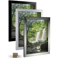 myposterframe Einzelrahmen Juno Bilderrahmen Fotorahmen, (1 Stück), 32x45 cm, Schwarz matt, MDF