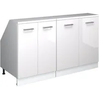 Vicco Kommode Rion, Weiß Hochglanz/Weiß, 140 cm 2er Set Schrankkorpuss 60 cm Tiefe (2 St)