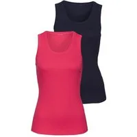 Vivance Tanktop aus weichem Rippen-Jersey (2er-Pack)