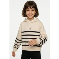 Calvin Klein Jeans Kapuzensweatshirt CK LOGO BOXY FIT STRIPES HOODIE für Kinder bis 16 Jahre, mit Kapuze