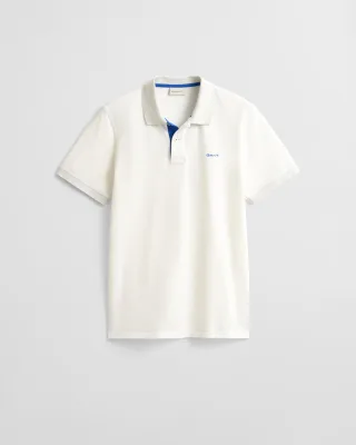 GANT - Kontrast Piqué Poloshirt eggshell - Gr. - 5XL