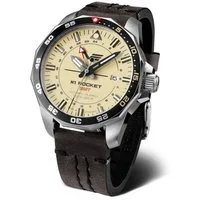 Vostok Europe Automatikuhr Rocket N1 – 46 mm Herrenuhr mit braunem Lederarmband 225A713-L