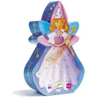 DJECO Puzzle Fee und Einhorn 36 Teile Zauberstab Märchen, 36 Puzzleteile