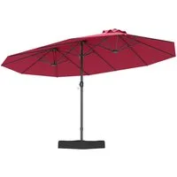 COSTWAY Sonnenschirm, LxB: 470x285 cm, Marktschirm mit Ständer, Kurbel, für Garten, Terrasse