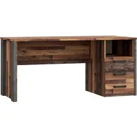 FORTE Schreibtisch Clif, Computertisch mit Schubladen, Industriedesign, Breite 160 cm