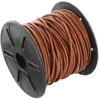 Auroris Bastelnaturmaterial 10m Rolle Lederband rund Durchmesser 3mm Farbe wählbar, Lederschnur Lederriemen
