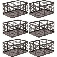 mDesign Aufbewahrungssystem mDesign Allzweckkorb Aufbewahrung Drahtkorb Organizer 6er-Set Metall
