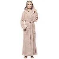 Arus Damenbademantel Pandora, extra lang, mit Kapuze, 100% Baumwolle, für Spa & Zuhause, langform, 100% Baumwolle, Kapuze, Gürtel, mit Kapuze, extra lang, 100% Baumwolle