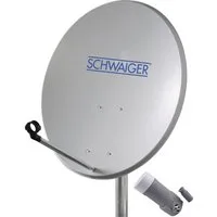 Schwaiger SAT-Außeneinheit (55 cm + Single-LNB) für einen Teilnehmer SPI5500SET1 SAT-Antenne