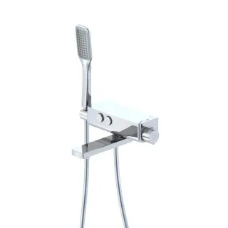 Steinberg Serie 390 Wannen-/Brause-Thermostat 3903172 1/2", Ausladung 200mm, mit Handbrause und Brauseschlauch 1500mm, chrom