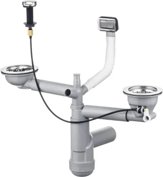 Neuesbad Siphon SPACE SAVER LUX für SINKS 1, 5/2-BOWLS W/ AUTOMATIC Ablauf NB1DEZXY99121