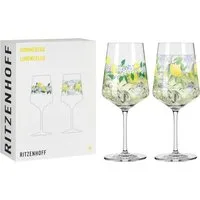 Ritzenhoff Gläser-Set Sommertau Limoncello (Rea,Behnke) 2er Set #21 #22 F25, Kristallglas