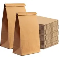 Bastelfreund® DIY-Adventskalender 50x Braune Kraftpapiertüten 210x140 mm Beutel Müllsack Biomülleimer (50er Set, 50-tlg)