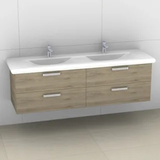 Artiqua 415 Waschtischunterschrank für Living Style 814439 Sanremo Eiche quer NB, 415-WU2L-L42-7144- 415-WU2L-L42-7144-428