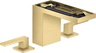 Hansgrohe 3-Loch Waschtischarmatur 110 Axor MyEdition ohne Platte, brushed gold optic, 47072250 47072250