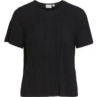 Vila Rundhalsshirt VIPlisa (1-tlg) Plissee