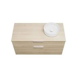 Burgbad Keramik Waschtisch-Set Eqio Eiche Dekor Cashmere/Alpinweiss, SGUN120RF3180C0001 SGUN120RF3180C0001