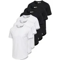 ONLY & SONS T-Shirt (Set) tolles Basic-T-Shirt im 6er Sparpack