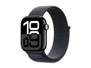 Apple Watch Series 10 (GPS) 42mm Aluminium diamantschwarz mit Sport Loop Tinte | mwwg3qf/a |