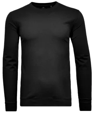 RAGMAN - Pima Langarmshirt Rundhals mit Bündchen schwarz - Gr. - XXL