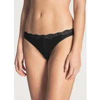 CALIDA Hüftslip Etude Toujours florale Spitze, Single Jersey, weich, Nadelstreifen-Optik