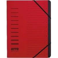 Otto Office Organisationsmappe Standard, Sammelmappe mit 12 Fächern, DIN A4