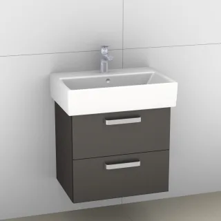 Artiqua 414 Waschtischunterschrank für Memento 513360, 513362 Stahlgrau Metallic, 414-WU2L-V23-7141- 414-WU2L-V23-7141-88